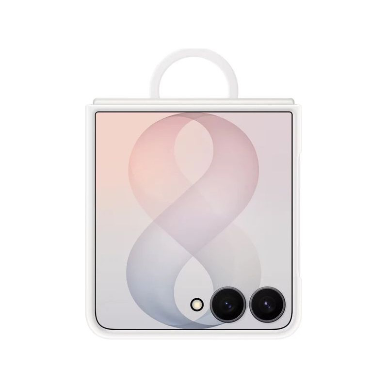 Samsung F776 Z Flip 8 Silicone Magnetic Ring Cover Cream EF-EF776CW